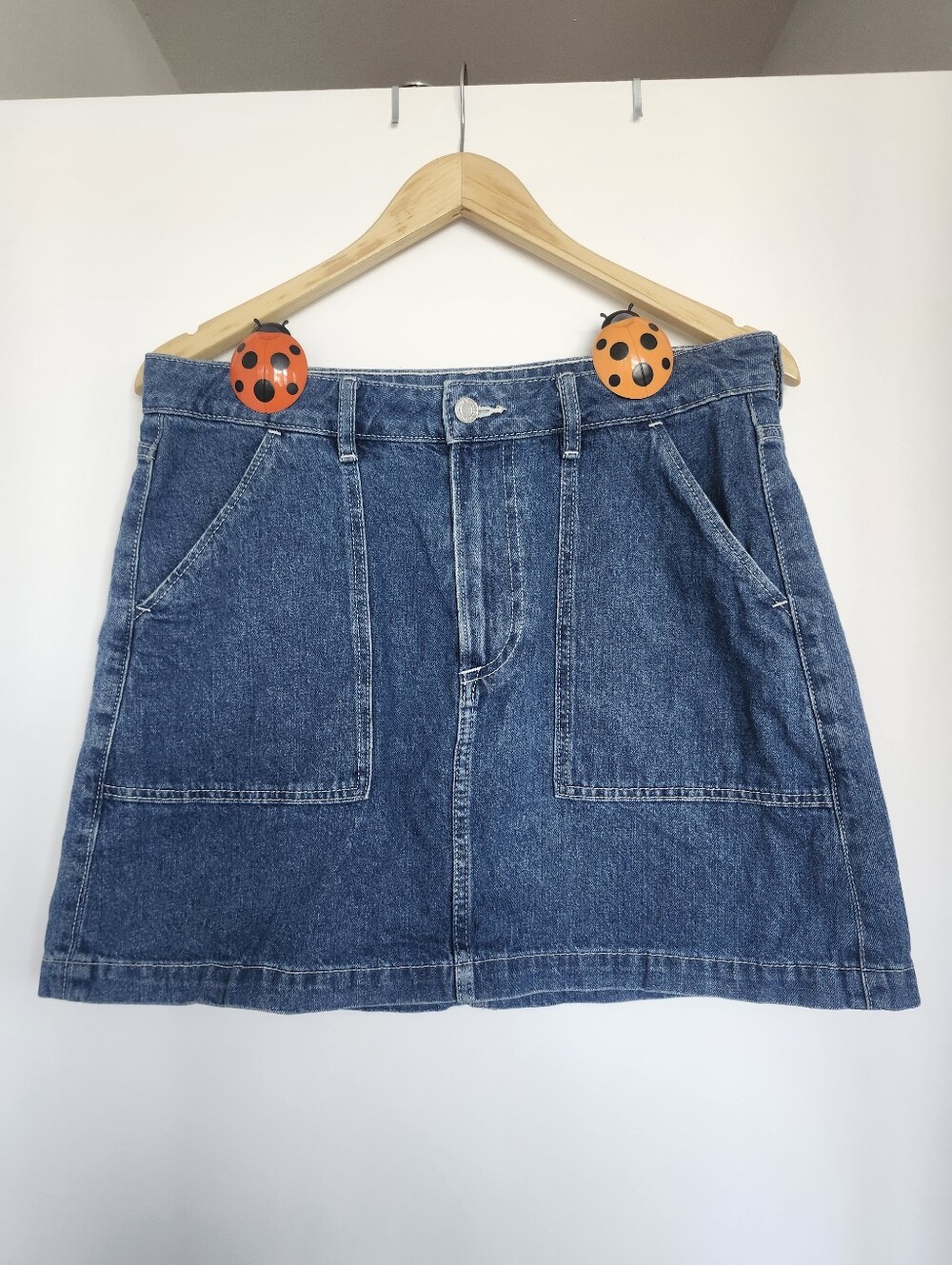 H&M Denim A-Line Mini Skirt